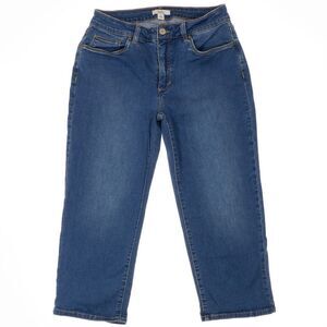 Croft & Barrow Jeans Womens Size 8 Capri Blue Denim Stretch Measures 28 x 21.5